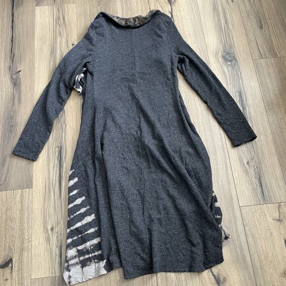 T-Party Long Sleeve Mineral Open Front Duster Cardigan Large Made in USA Terry - Picture 9 of 9